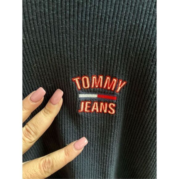 Tommy Hilfiger Jeans Vintage Navy Sweater sz M - Picture 3 of 7